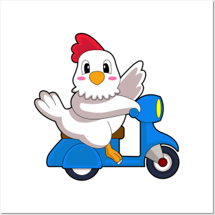 Chicken Scooter Posters and Art